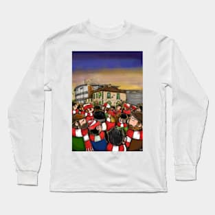 Wrexham Football fans, The Racecourse, Football stadium Long Sleeve T-Shirt